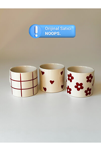 Disante Aşk Kafesi (3'LÜ SET) Kupa Bardak Seramik Kahve Mug