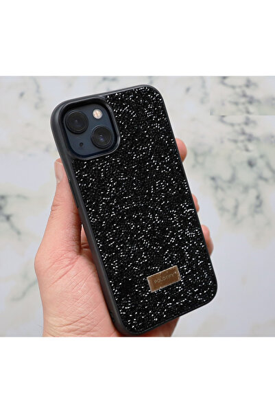 Balerion iPhone 15 Pro Uyumlu Taşlı Tasarım Kılıf