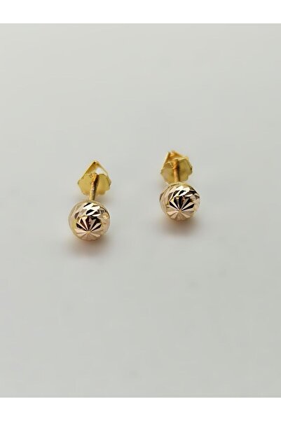 RAVZA KUYUMCULUK Altın Top Küpe *premium6*