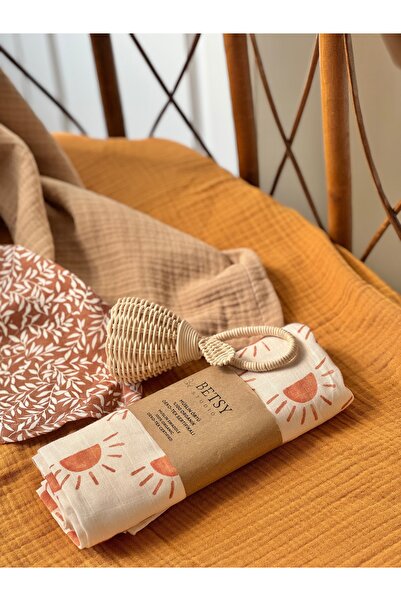 BETSY STUDIO بطانية أطفال 100% قطن موسلين - متعددة الأغراض