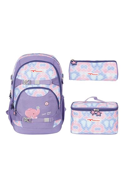 RKY SERENITY Set de 3 piese Relaxion - Rucsac și cutie de prânz cu volum mare, buzunare multiple și talpă groasă