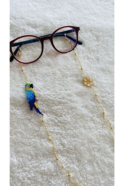 elamindunyasi ميوكي محبوك الببغاء والبابونج الشكل نظارات حبل / حزام