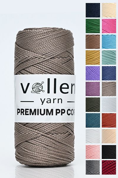 vollen yarn 1,5mm-150mt Πολυεστερικό νήμα μακραμέ, νήμα Supla, νήμα τσάντας, νήμα βραχιολιών, μακραμέ, χρώμα πέτρας