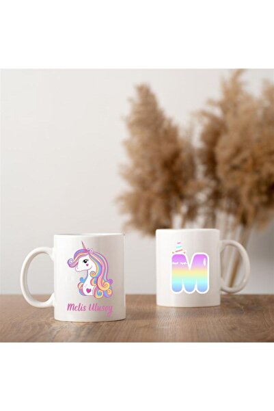Çocuklara Özel Unicorn Tasarımlı Kupa Bardak 3004
