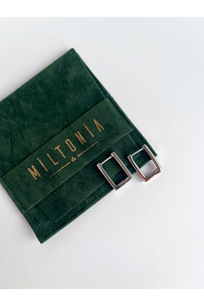 Miltonia Daily Square Steel Earrings