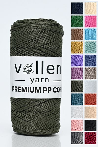 vollen yarn 1.5mm-150mt Polyester Macrame Thread, Supla Thread, Bag Thread, Bracelet Thread, Macrame, Army Green