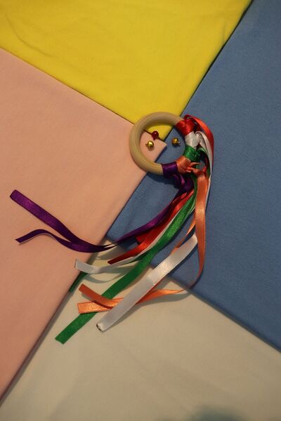 monti children El Gökkuşağı Dişlik Veya El Gökkuşağı Uçurtması Montessori Oyu...