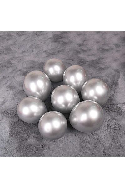 Kalisan Silver Chrome Balloon 20 Pieces Small Size 5 Inch