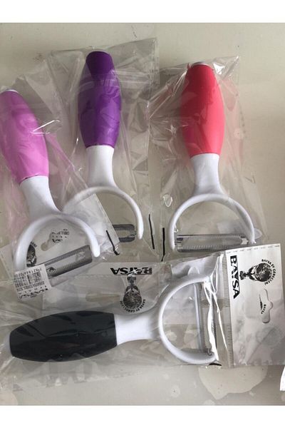 BAYSA Classy Mall Chubby Stainless Steel Peeler Pomegranate Flower Color