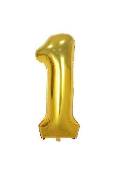 Deniz Party Store 34" Inch 76-80 Cm ( 1 ) One Number Foil Balloon Gold