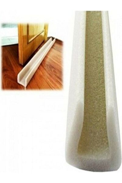 EraycanYapıMarket Snap-on Under-Door Thermal Insulation Sponge Threshold Sponge (6 Pieces) Gray