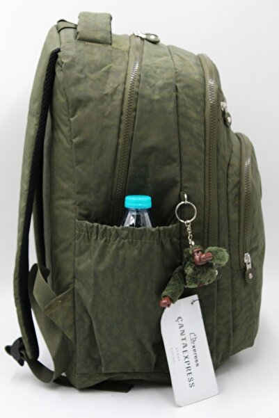 Bevitton Su Geçirmez Kumaş Unisex Haki Okul Sırt Çantası 1800