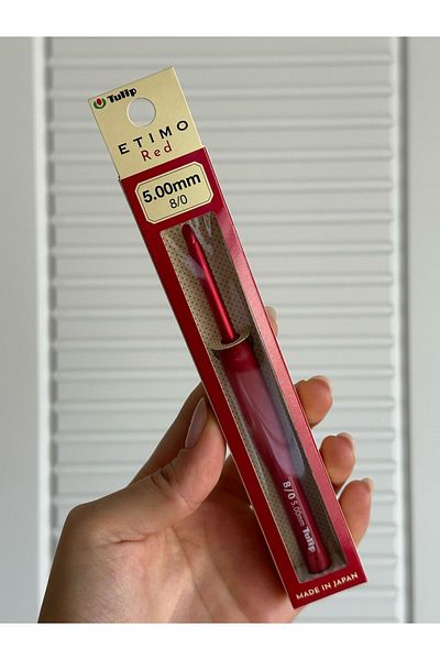Tulip Etimo Red 5.00 mm - 8/0 Silicone Knitting Crochet