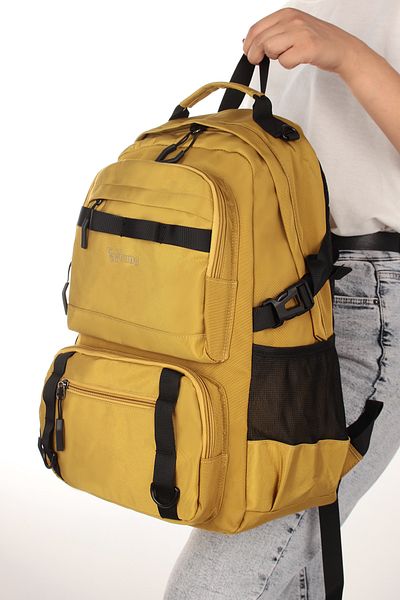YOUNG 51542 Model - School Bag, Backpack, Water Resistant Laptop Compartment, Yellow