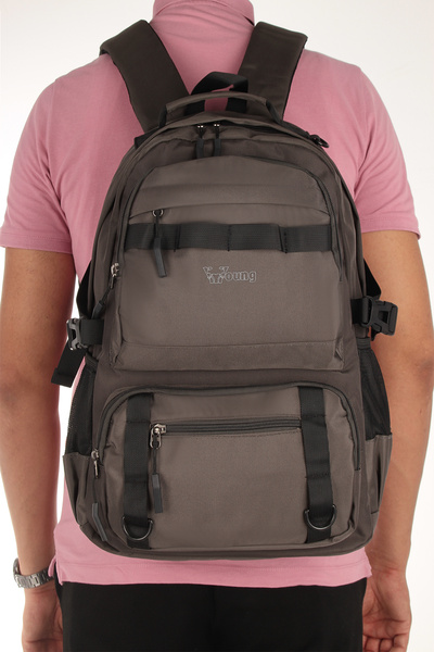 YOUNG 51542 Model Gray School Bag - Backpack, Water Resistant Laptop Compartment