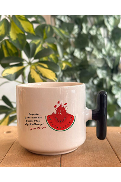 aksastore كوب تي هدية مخصص بطابع غزة و القدس - تصميم البطيخ الفلسطيني