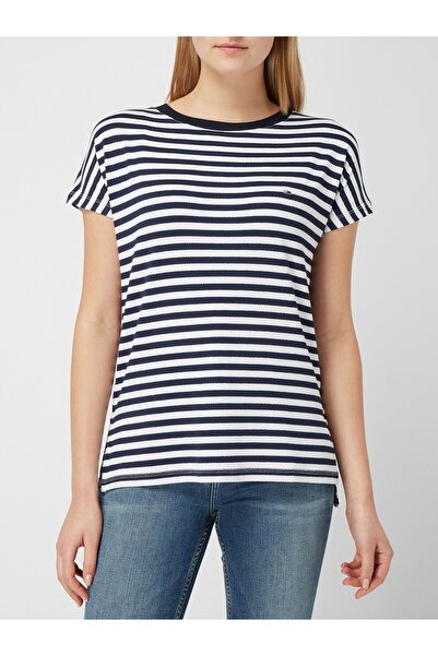 Tommy Hilfiger تي شيرت مرسيريزد مريح - بلوزة مخططة ومفصلة