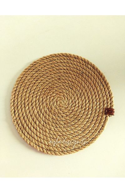 Yektayla Handmade 20 Cm Wicker Trivet, Pan Mat, Teapot Mat, Cup Mat