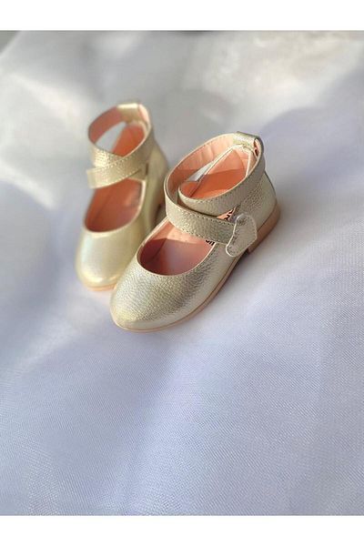 PATİK BEBE GIRL'S BALLET FLAT WITH ANKLE PADDLE AND CIRT