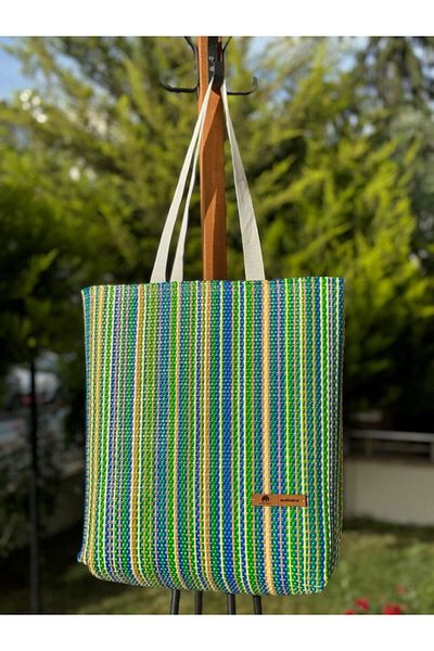 CRAFT HOME Large Cut Colorful Beach Bag