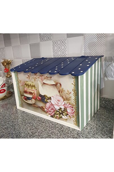 LOVYCO EKMEK KUTUSU VİNTAGE GÜL DESENLİ EL YAPIMI