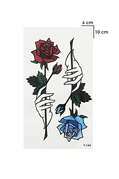 Genel Markalar Mini Gül Geçici Dövme Bilek Bel Bacak Omuz Göğüs Arası Tattoo