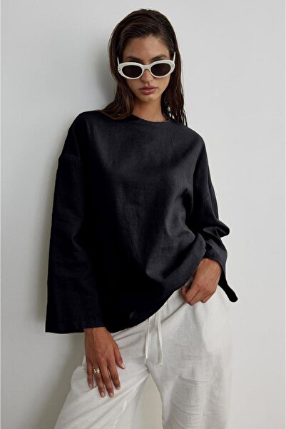 The Moda Μπλούζα Kavala με λινό μείγμα