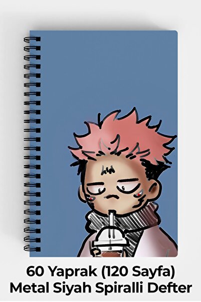 Anime Marketi دفتر ملاحظات بغلاف صلب مقاس A5 من Kaisen مكون من 120 ورقة