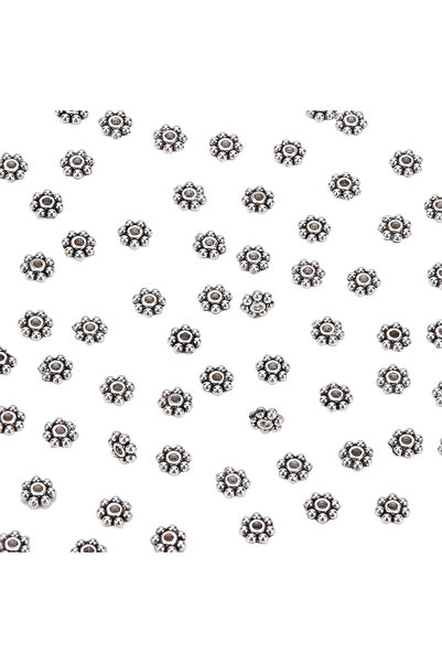 Selderesi 50 Adet Tesbih Yapımı Için Ara Durak Papatya Mini Pul