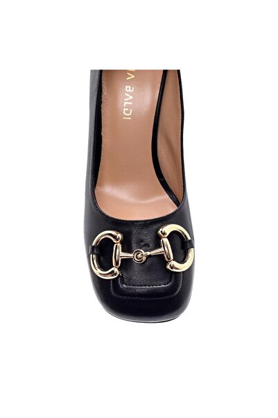 Sofia Baldi Margot Black Leather Women's Thick Heel