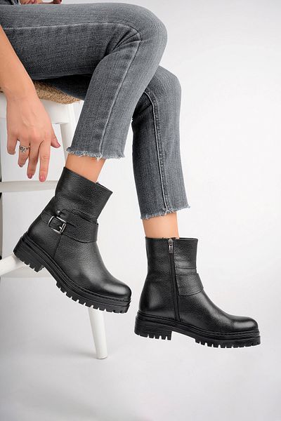 Deripabuc Black Genuine Leather Women's Boots - Dp02-0907