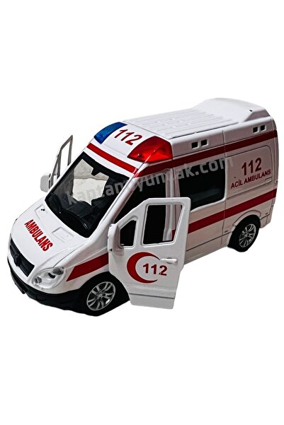 CAN OYUNCAK Can Sesli Çek Bırak Metal Ambulans Araba