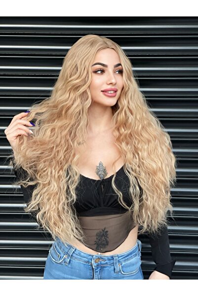 Fenomen Peruk Lansman Yoğun Dalgalı Karamel Peruk