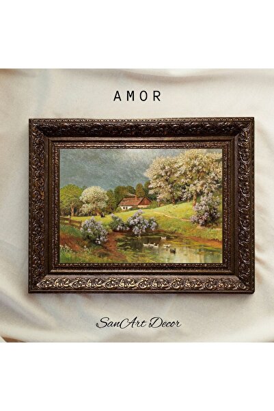 Sanart Pictură de epocă, pictură în ulei, pictură înrămată din seria specială...