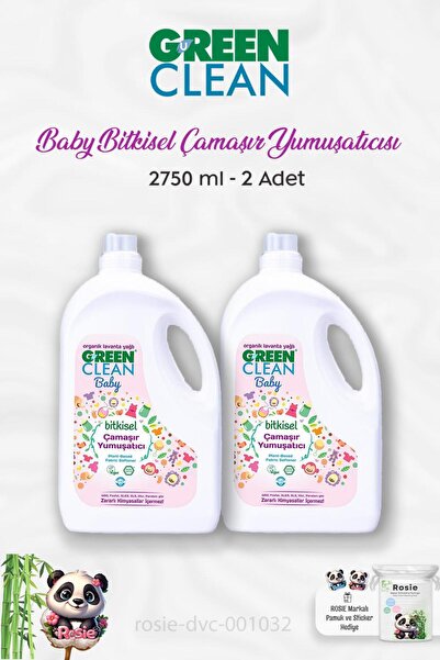 Green Clean 2 Adet Green Clean Bitkisel Çamaşır Yumuşatıcı Lavanta Yağlı 2750...