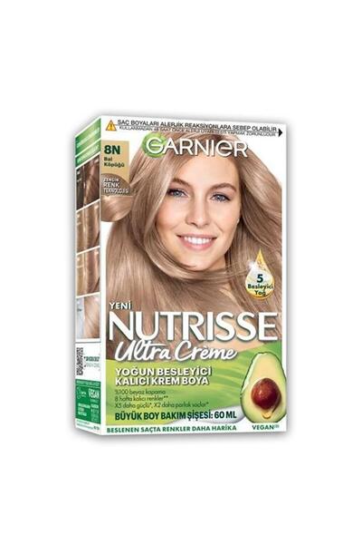 Garnier Nutrisse Yoğun Besleyici Kalıcı Krem Saç Boyası 8n Bal Köpüğü