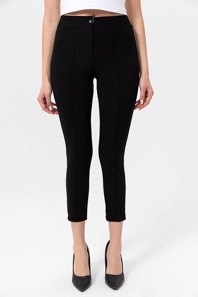 ŞİMAL Women's Grassy Tight Leg Fabric Pants240475 -