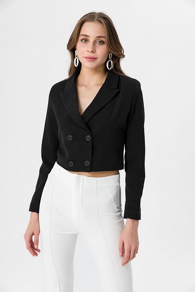 ŞİMAL Jachetă Blazer Damă Scurtă - Detaliu Nasturi, Model 245071