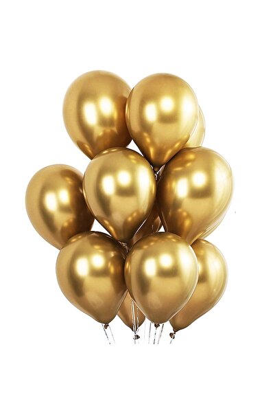 BalonEvi بالون ذهبي كروم مقاس 12 بوصة 5 قطع