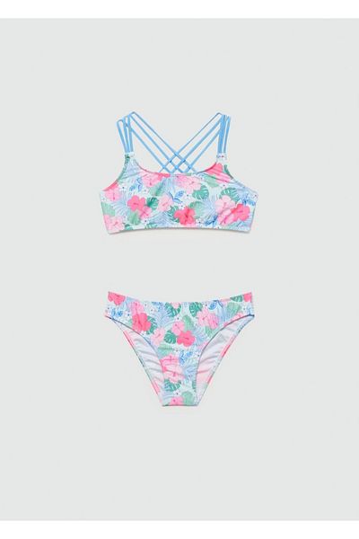 MANGO Kids Bikini mit Blumenmuster