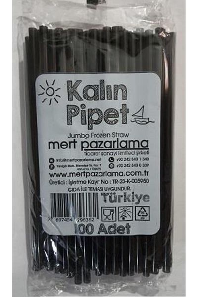 Mert Frozen Pipette Black 7 Mm 22 Cm Pk: 100 Pcs