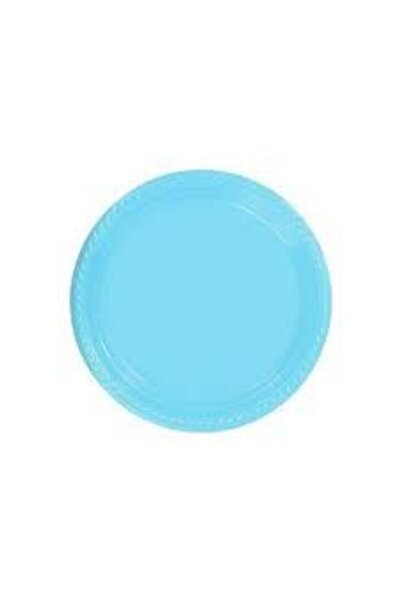 Happyland Partı Tabak Plastık Açık Mavi Pk 25 Lı Yuvarlak 22 Cm