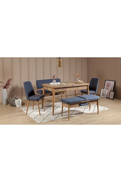 REYSA MOBİLYA Sembol Extra Mutfak Masa Takımı Atlantik Lacivert