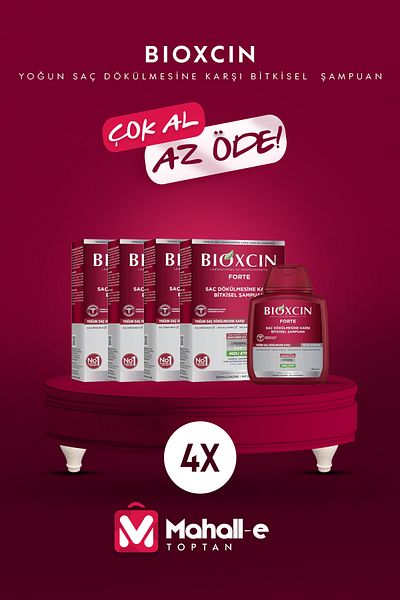 Bioxcin Forte 300 Ml Intensive Shedding - Herbal Shampoo Pack of 4
