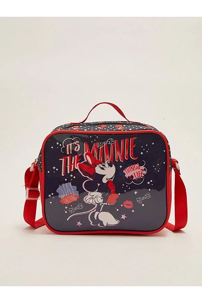 LC Waikiki Lcw Accessories Navy Blue Printed Minnie Mouse Licensed Lunch Box for Girls