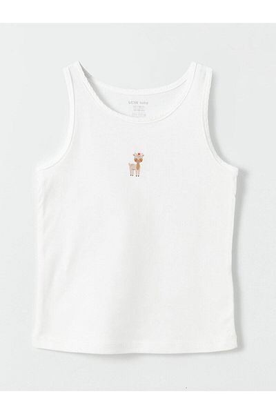 LC Waikiki LCW Baby Ecru Baby Girl Crew Neck Tank Top - 3er-Set