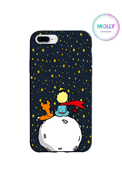 Molly حافظة من السيليكون بنمط الأمير الصغير باللون الأزرق الليلي لهاتف iPhone...