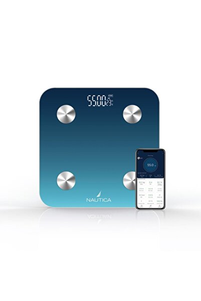 Nautica BT600 Pilli Bluetooth Vücut Analizli Yağ Kas Su Ölçer Hassas Akıllı T...