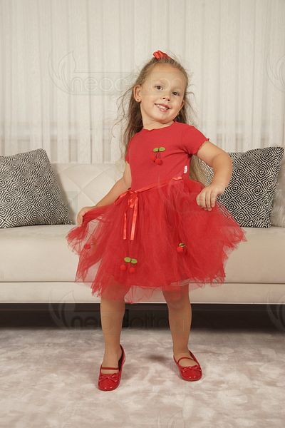 neocotton Flexible and Cherry Tulle Lined Dress