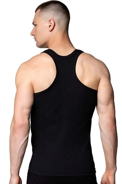 SEDEF YILDIZ Men's Rib Tank Top Black